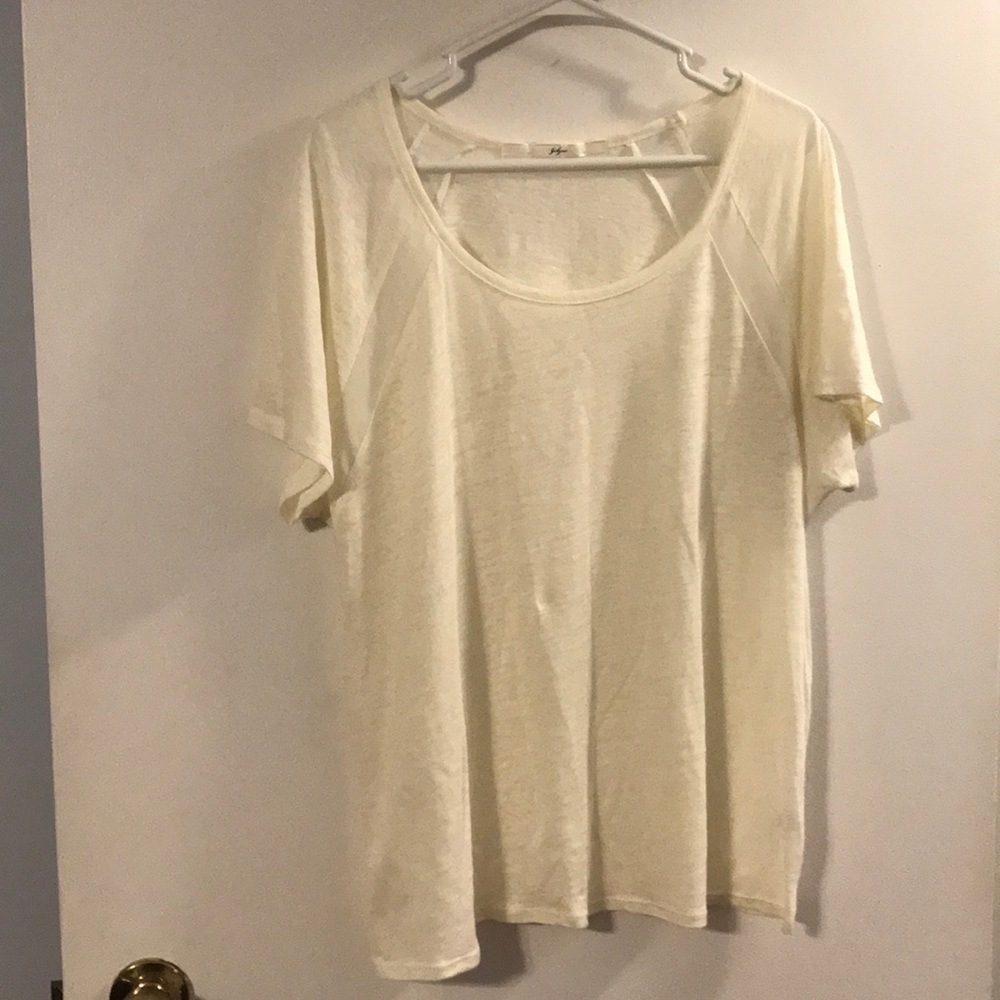 Gibson palest creamy yellow short sleeve tee